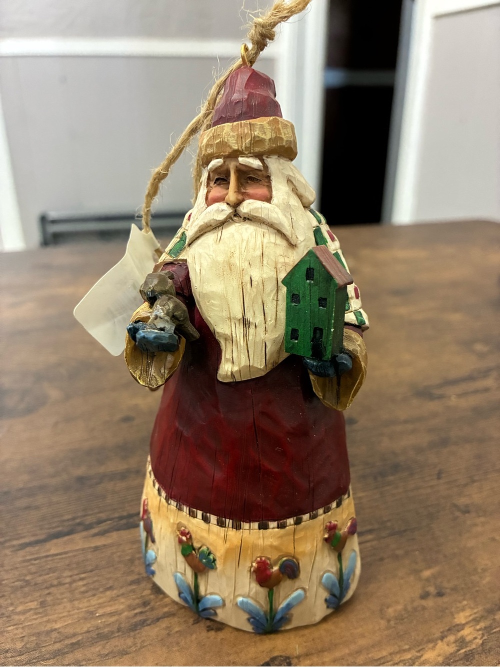 Jim Shore Heartwood Creek Santa with Birds/Birdhouse Ornament